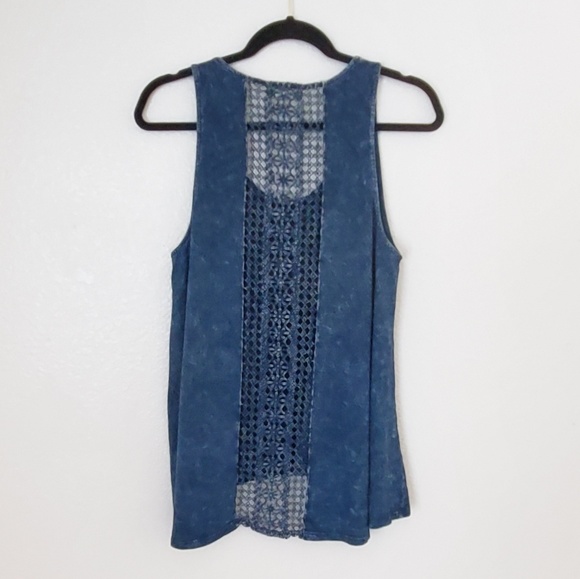 Staring At Stars Blue Acid Wash Tank - Picture 5 of 7